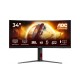 AOC - AOC G4 CU34G4 pantalla para PC 86,4 cm (34'') 3440 x 1440 Pixeles Wide Quad HD LED Negro, Rojo - CU34G4